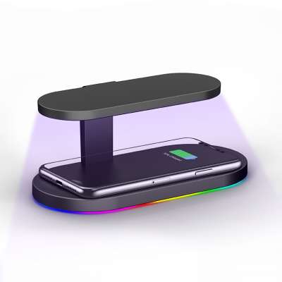 Shenzhen New Wireless Charging For Airpods Smartwatch For Apple Devices Uvc Sanitizer 3 In 1 Wireless Charger