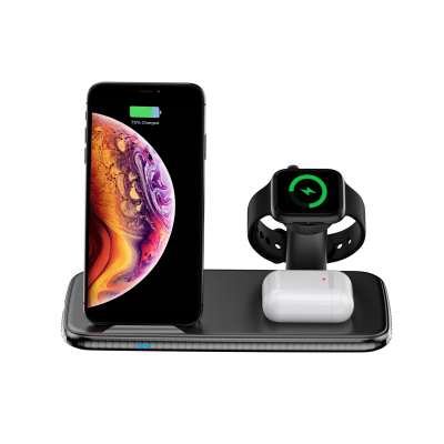 Factory Direct Sale Phone 7.5W 10W 15W Fast Wireless Charger For Airpods For Iwatch Wireless Charging Dock 4 In 1