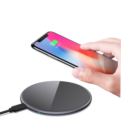 New tecnologia Products Factory Direct Desktop Portable 15W New Mobile phone qi round wireless charger marble charging pad 10w