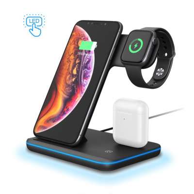 Wireless charger 3in1 for iPhone iWatch AirPods Pro Smart Phone TWS 15watts fast charging QI